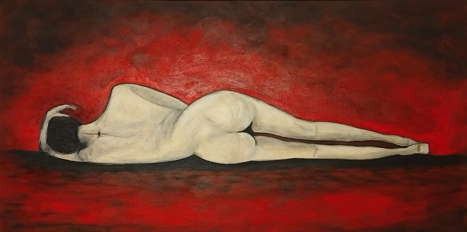 Titel: "Die Schlafende", 2023 - gemalt von Christian Haider
